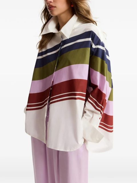 Essentiel Antwerp Joppy stripe-print shirt - White