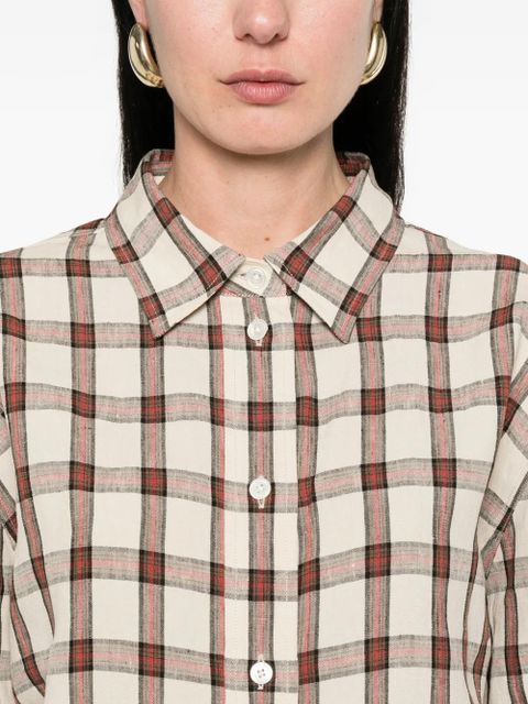 Róhe check-pattern oversized shirt - Neutrals