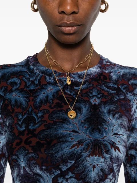 ETRO crew-neck top - Blue