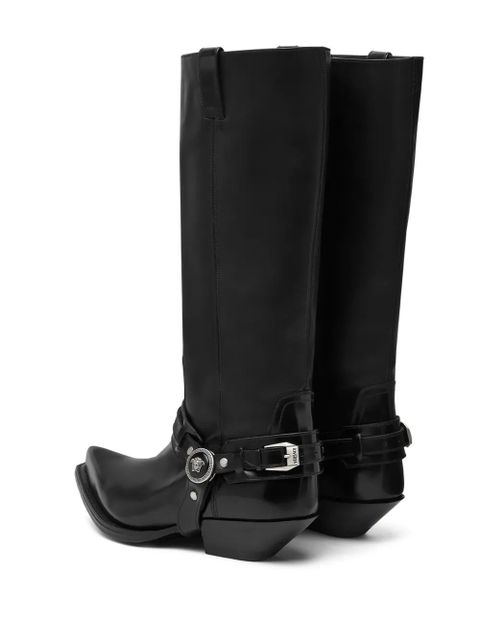 Versace 40mm Texano knee-high boots - Black