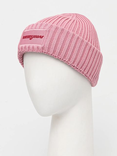 Tommy Jeans czapka bawełniana kolor różowy AW0AW17909 - zdjęcie produktu nr 2