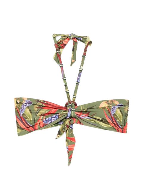 FARM Rio Strelitzia floral-print bikini top - Green - zdjęcie produktu nr 1