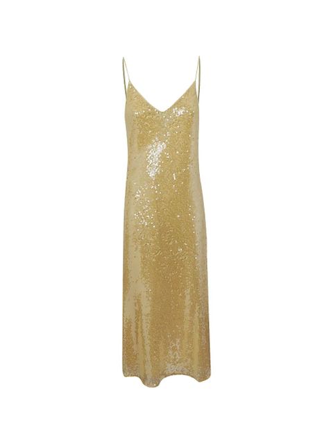 Lauren Ralph Lauren sequin-embellished spaghetti-strap dress - Gold - zdjęcie produktu nr 1