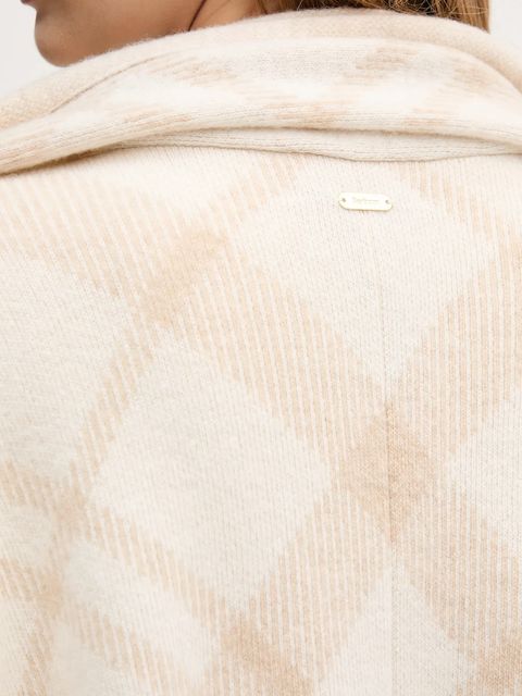 Barbour kardigan z dodatkiem wełny Vienna damski kolor beżowy LKN1734