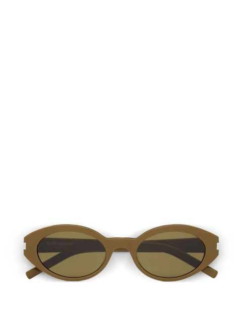 Saint Laurent oval-frame sunglasses - Brown - zdjęcie produktu nr 1
