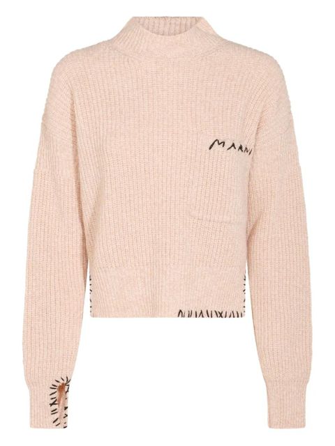 Marni logo-embroidered sweater - Neutrals - zdjęcie produktu nr 1