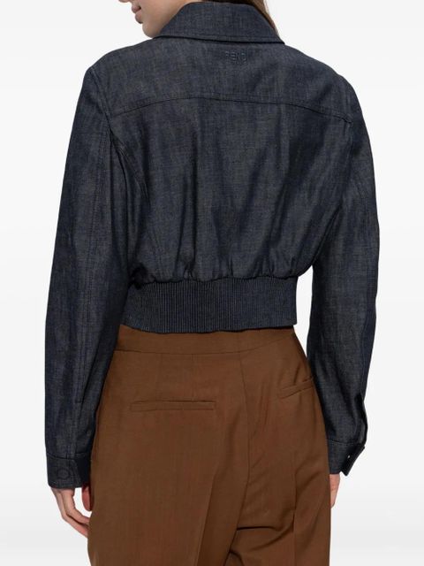 FENDI buttoned elastic-waist jacket - Blue