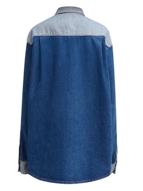 Marni denim patch cotton shirt - Blue - zdjęcie produktu nr 2