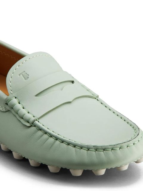 Tod's pebble-detail leather loafers - Green