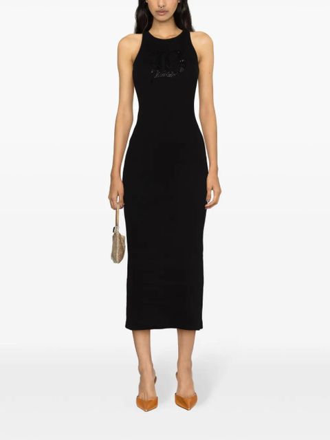 Blumarine racerback fine-ribbed maxi dress - Black