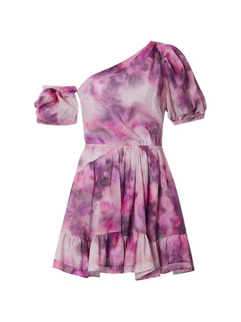 MARANT ÉTOILE Vyldy one-shoulder ruffled mini dress - Purple - zdjęcie produktu nr 1