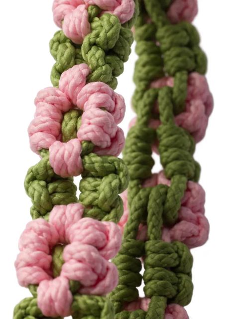 Prada crochet smartphone wristlet - Pink