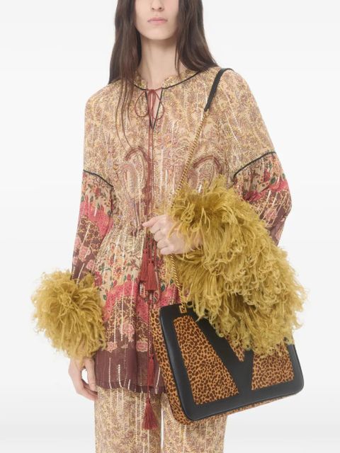 Valentino Garavani feather paisley-motif blouse - Neutrals
