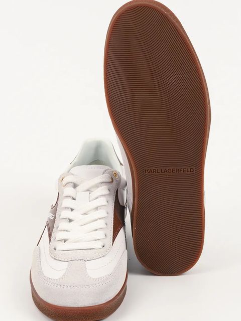 Karl Lagerfeld sneakersy skórzane KANDIDATE damskie kolor biały KL63855