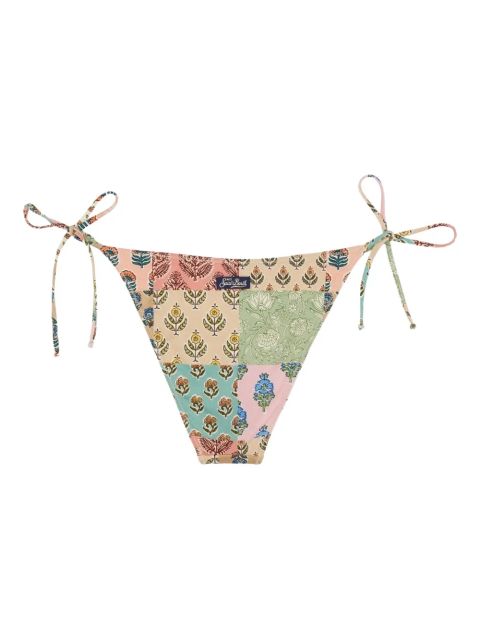 MC2 Saint Barth patchwork side-tie bikini bottoms - Neutrals