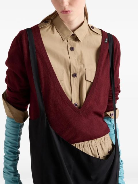 Prada cashmere V-neck sweater - Red