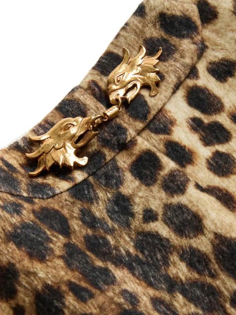 Valentino Garavani Jaguar Spots wool skirt - Neutrals