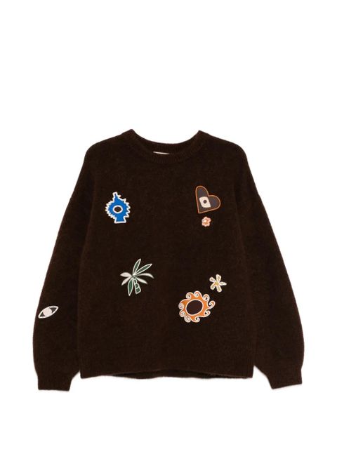 ALEMAIS Maroc-embroidered sweater - Brown - zdjęcie produktu nr 1