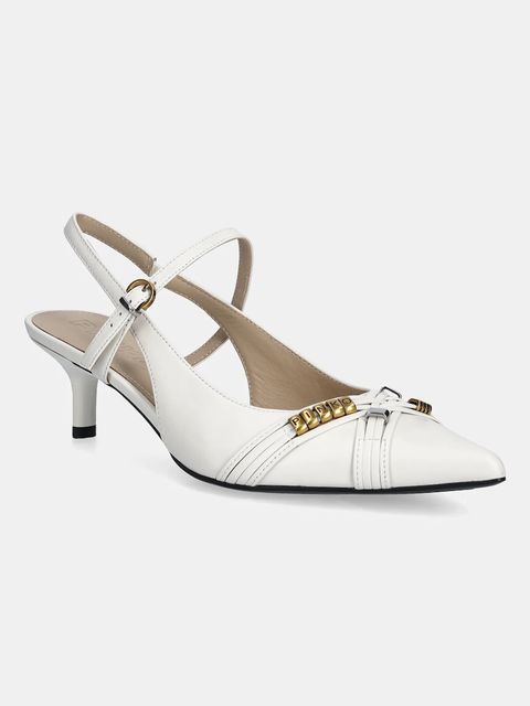 Pinko szpilki skórzane Gloria 18 kolor beżowy SD0489P003Z12 - zdjęcie produktu nr 1