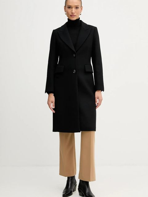 Sisley sweter damski kolor czarny lekki z golfem 11BAM201C