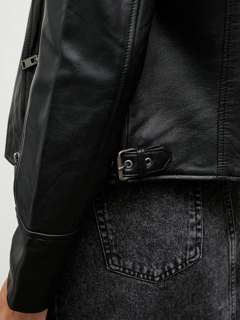 Answear.LAB ramoneska skórzana kolor czarny przejściowa