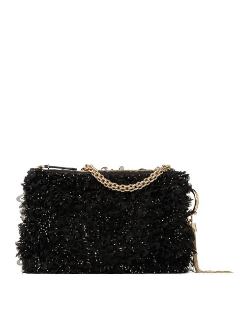 Jimmy Choo Callie crystal floral clutch bag - Black - zdjęcie produktu nr 1