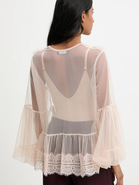 Answear.LAB bluzka damska kolor beżowy gładka - zdjęcie produktu nr 2