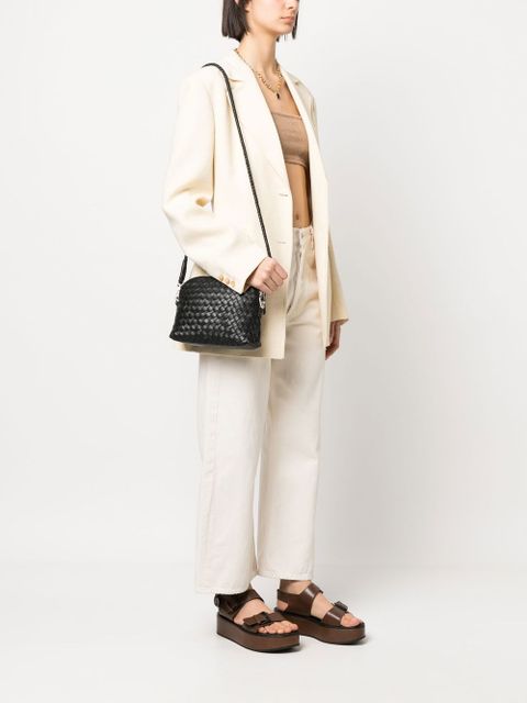 DRAGON DIFFUSION woven leather shoulder bag - Black