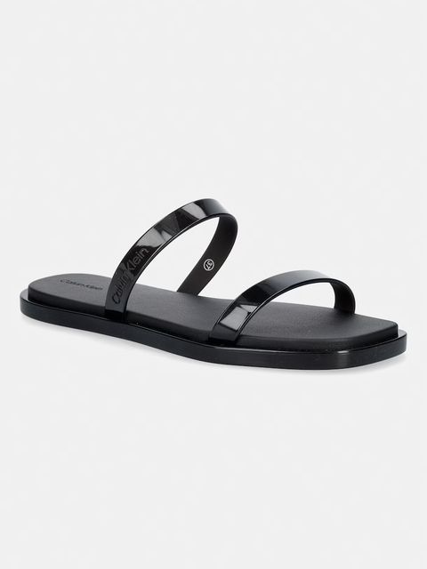 Calvin Klein klapki damskie JELLY SNDL DOUB BAR SHINY ST TPU - zdjęcie produktu nr 1