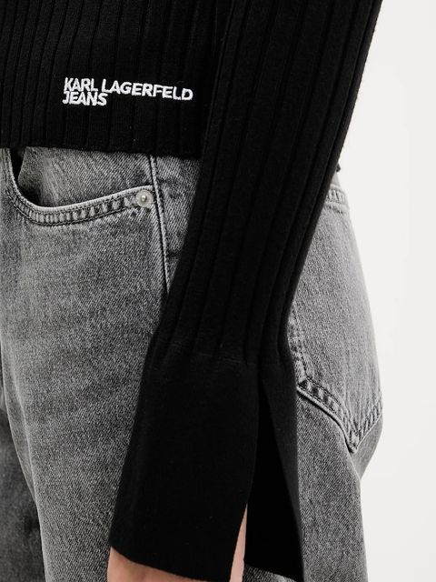 Karl Lagerfeld Jeans longsleeve kolor czarny B1W18026