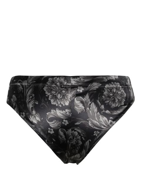 Versace Barocco-print satin briefs - Black - zdjęcie produktu nr 2