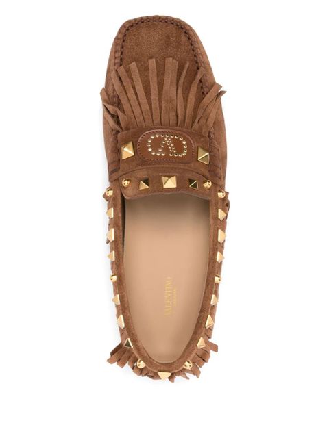 Valentino Garavani Rockstud loafers - Brown - zdjęcie produktu nr 2
