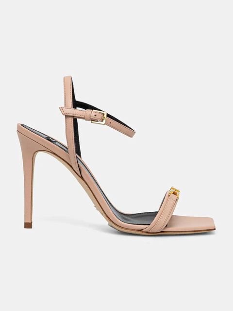 Elisabetta Franchi sandały skórzane kolor różowy SA57L51E2 - zdjęcie produktu nr 2