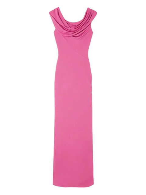 Versace Safety Pin gathered gown - Pink