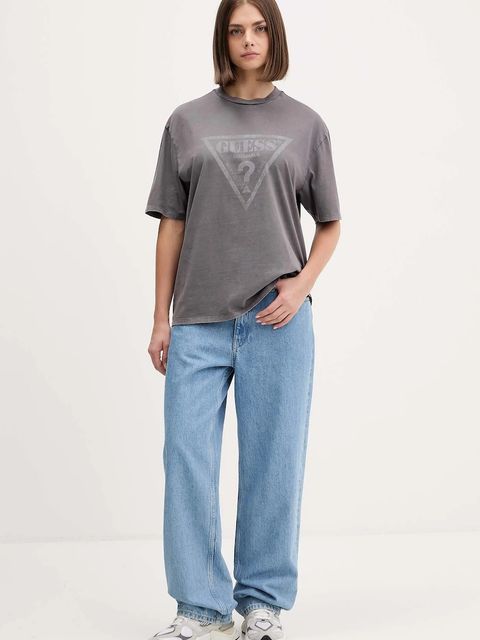 Guess Originals t-shirt bawełniany damski kolor szary M5GI10 K8FQ4