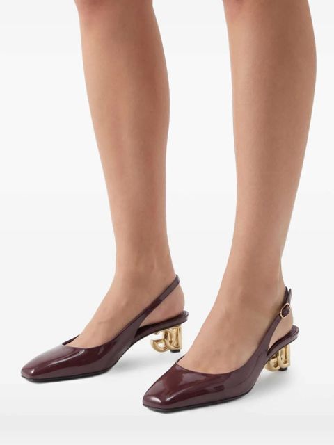 Dolce & Gabbana leather slingback pumps - Red