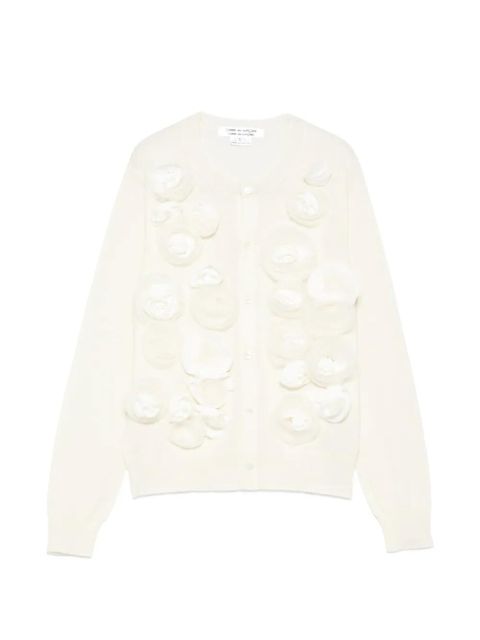 Comme Des Garçons flower cardigan - Neutrals - zdjęcie produktu nr 1