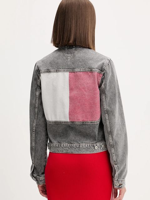 Tommy Jeans kurtka jeansowa kolor szary przejściowa DW0DW21555 - zdjęcie produktu nr 2