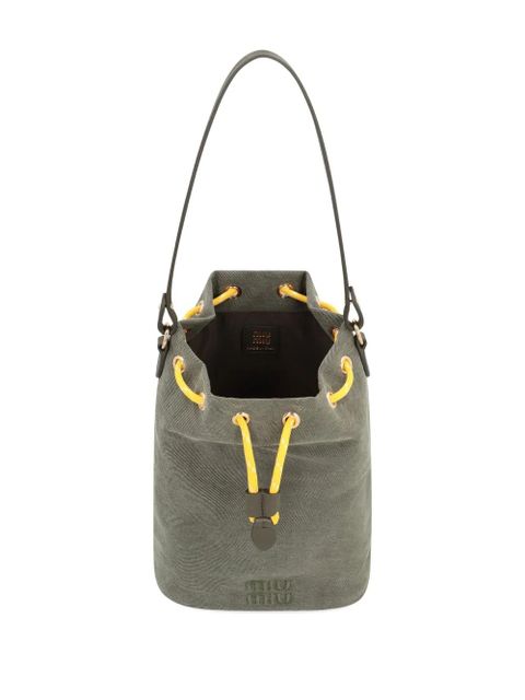 Miu Miu gabardine bucket bag - Green
