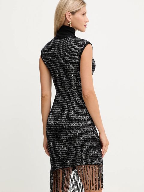 Simona Corsellini sukienka kolor czarny midi dopasowana A25CEABO5101