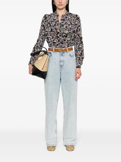 Zadig&Voltaire Tchin Kaya floral-print blouse - Black