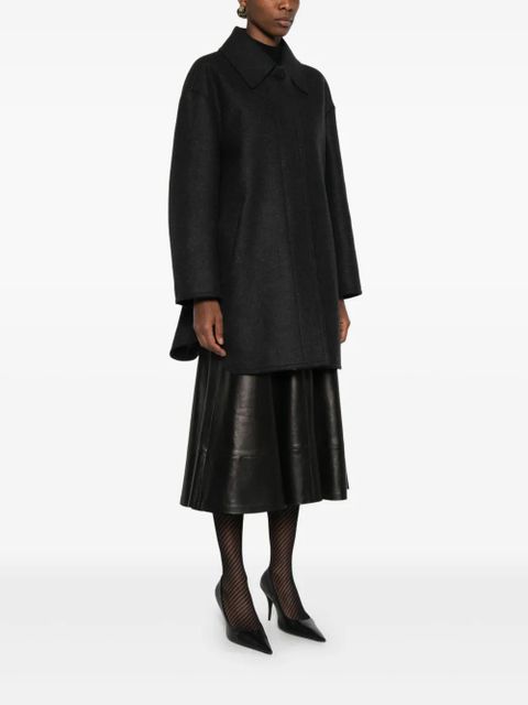 FENDI felted-finish coat - Black