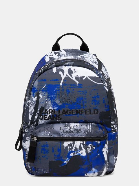 Karl Lagerfeld Jeans plecak kolor szary duży wzorzysty B1M30129 - zdjęcie produktu nr 1
