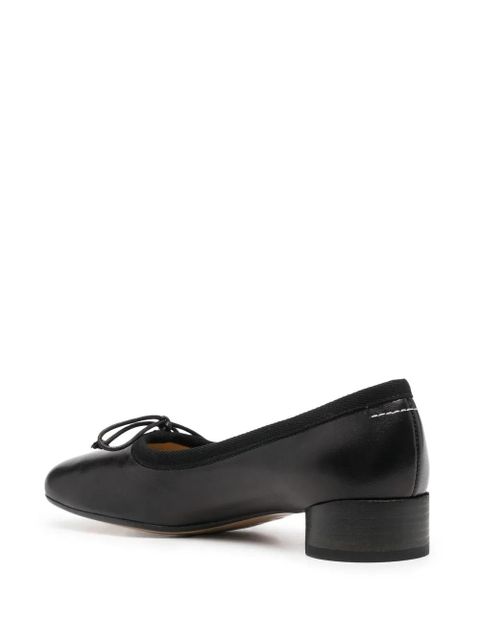 MM6 Maison Margiela Anatomic leather ballerina shoes - Black