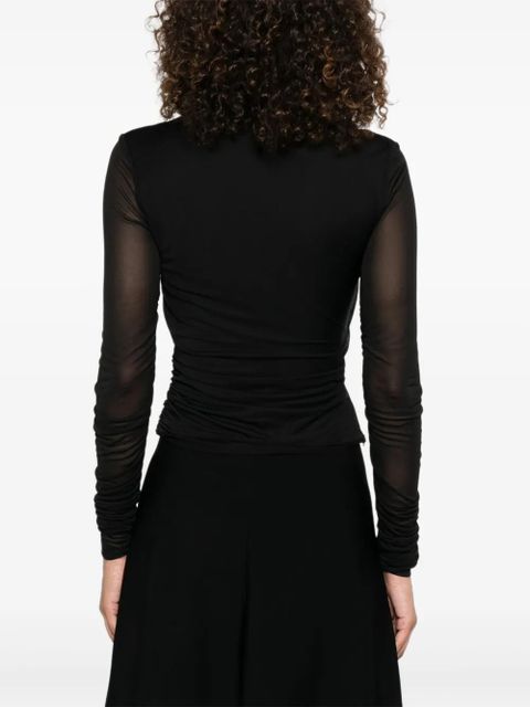 Max Mara mesh-sleeve blouse - Black