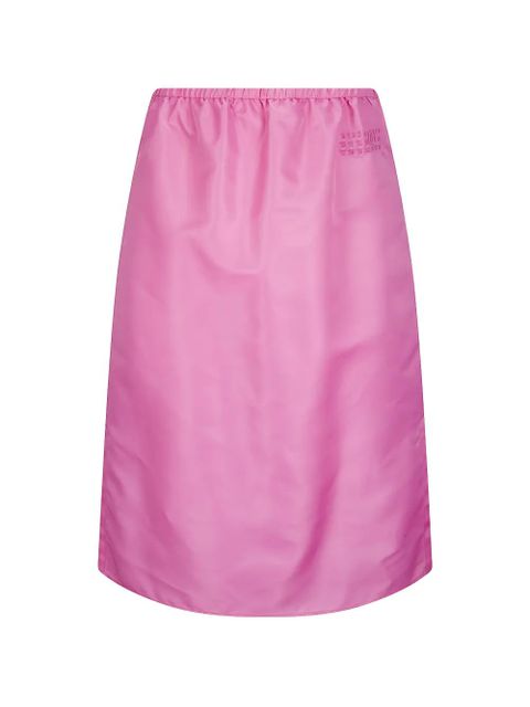 MM6 Maison Margiela logo-embroidered elasticated-waist skirt - Pink - zdjęcie produktu nr 1