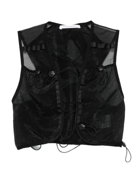 Cecilie Bahnsen drawstring-fastening vest - Black - zdjęcie produktu nr 1