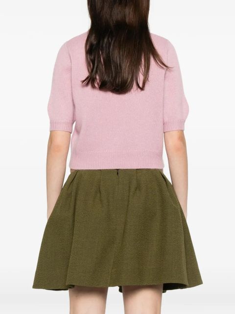 Marni logo-patch polo top - Pink