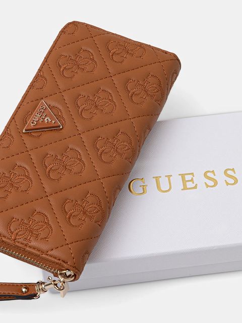 Guess portfel ADELASIA damski kolor brązowy SWQL96 58146