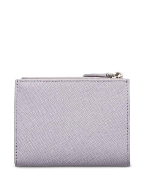 Prada triangle-logo leather wallet - Purple - zdjęcie produktu nr 2